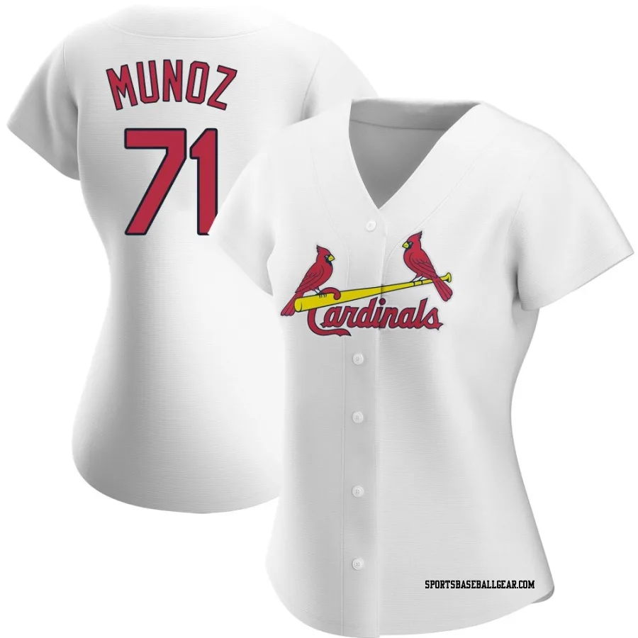 Roddery Munoz Women's St. Louis Cardinals White Authentic Home Jersey