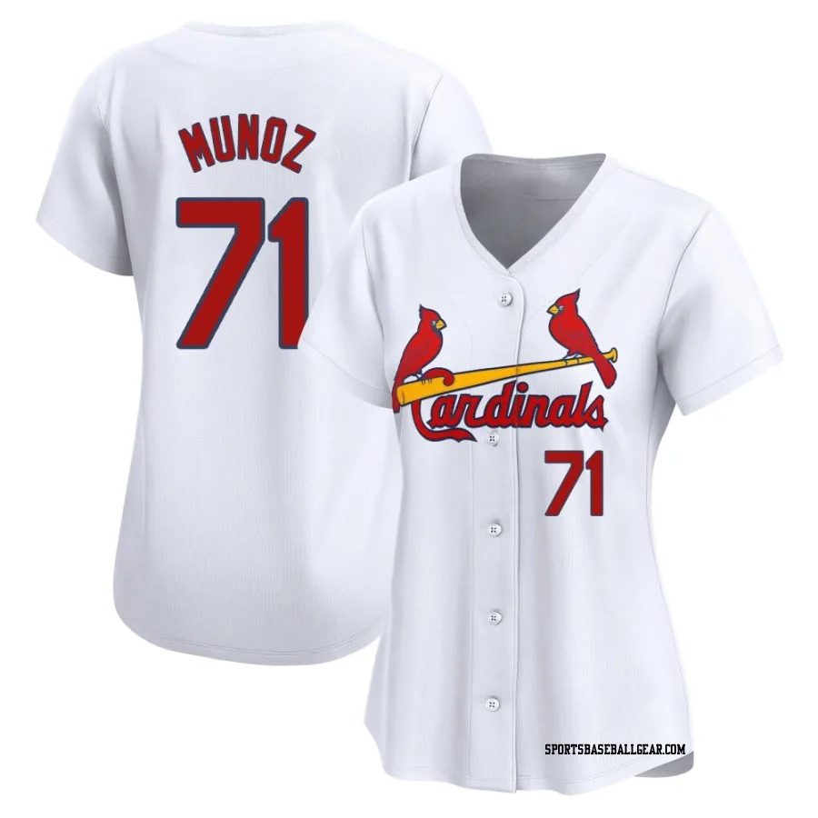 Roddery Munoz Women's St. Louis Cardinals White Limited Home Jersey