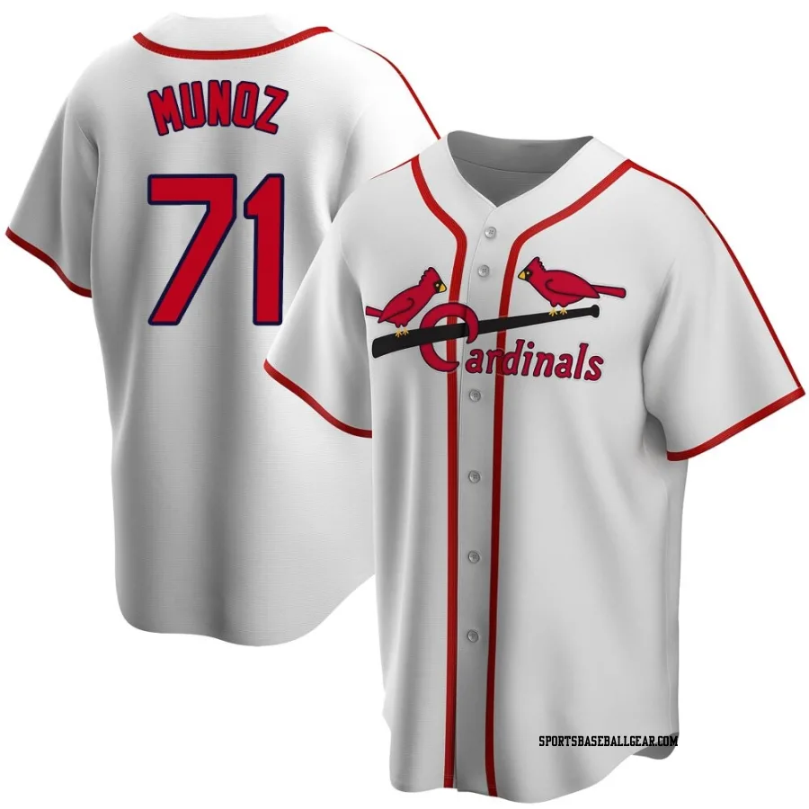 Roddery Munoz Youth St. Louis Cardinals White Home Cooperstown Collection Jersey