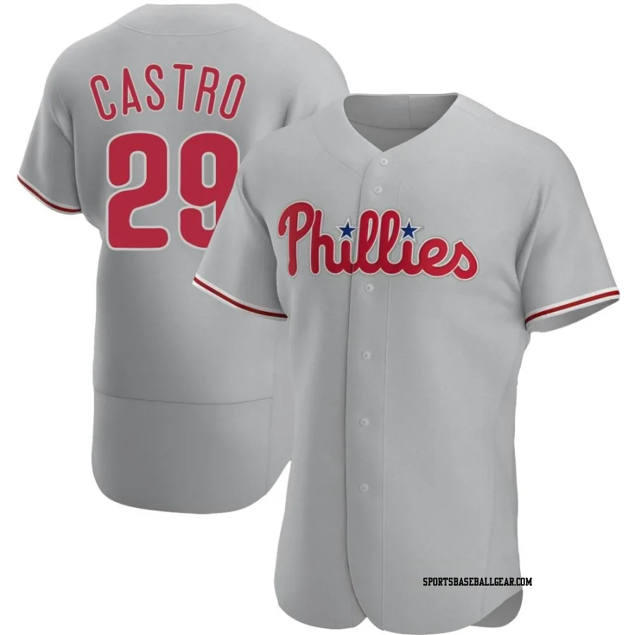 Rodolfo Castro Men's Philadelphia Phillies Gray Authentic Road Jersey