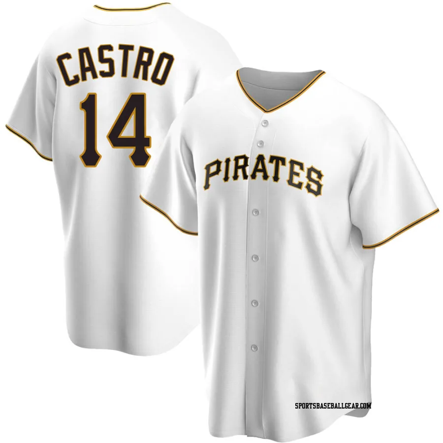 Rodolfo Castro Men's Pittsburgh Pirates White Replica Home Jersey