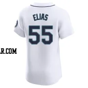 Roenis Elias Men's Seattle Mariners White Elite Home Jersey