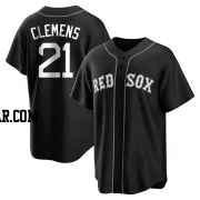 Roger Clemens Men's Boston Red Sox Black/White Replica Jersey