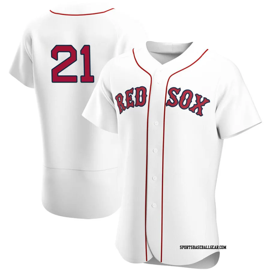 Roger Clemens Men's Boston Red Sox White Authentic Home Team Jersey