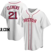 Roger Clemens Men's Boston Red Sox White Replica Alternate Jersey