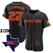 Roger Clemens Men's Houston Astros Black Authentic 2023 Space City Ready 2 Reign Flex Base Jersey