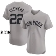 Roger Clemens Men's New York Yankees Gray Elite Road Jersey