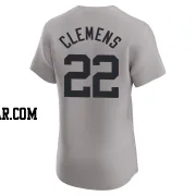 Roger Clemens Men's New York Yankees Gray Elite Road Jersey