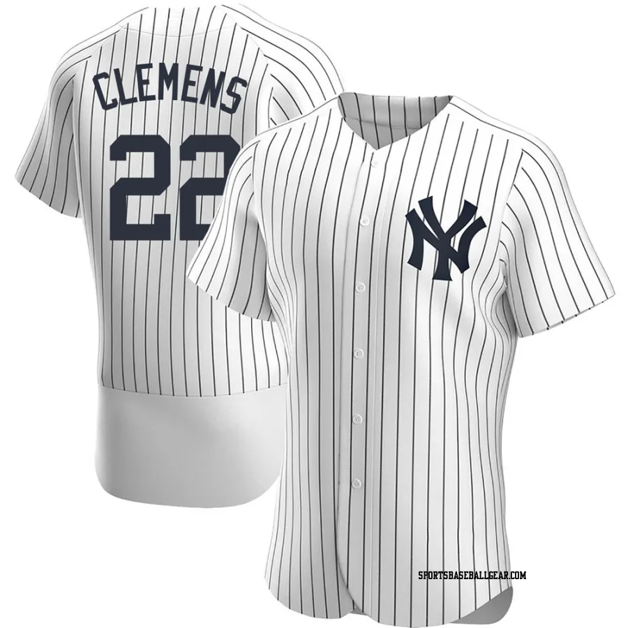 Roger Clemens Men's New York Yankees White Authentic Home Jersey