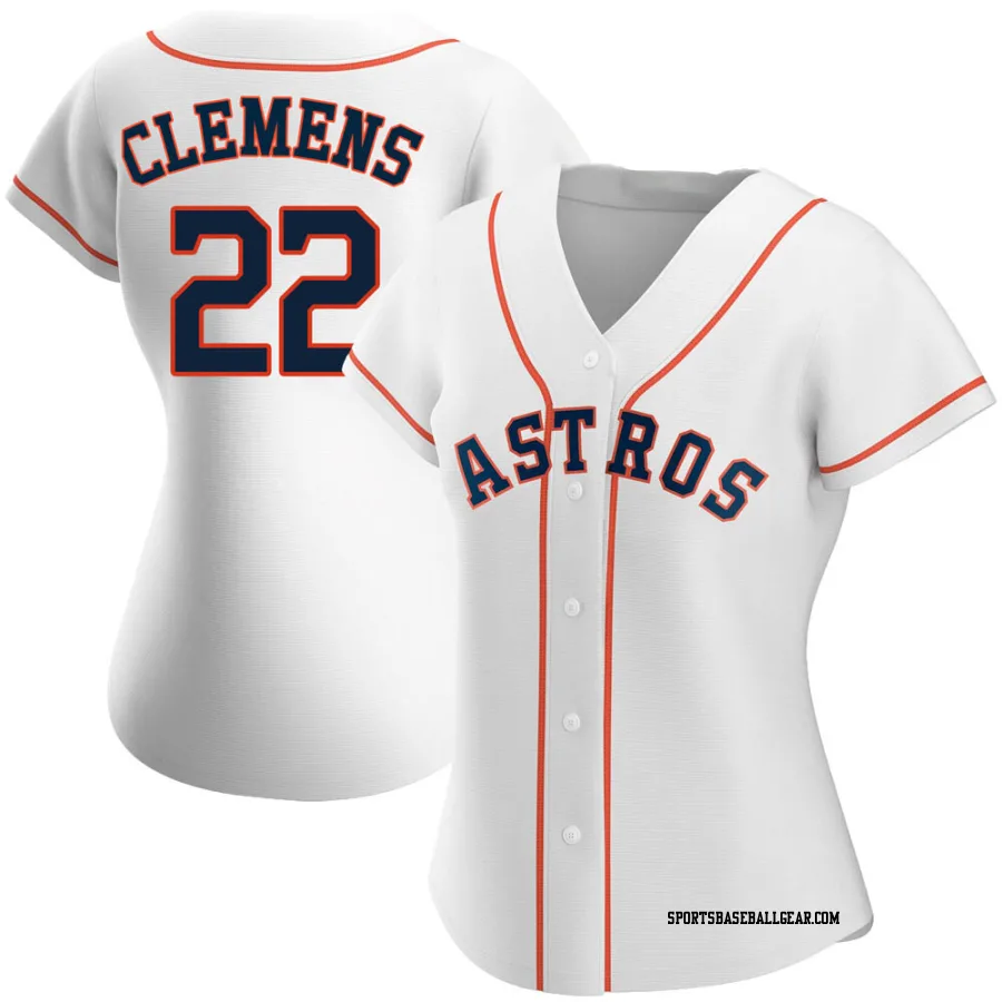 Roger Clemens Women's Houston Astros White Authentic Home Jersey