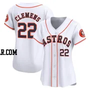 Roger Clemens Women's Houston Astros White Limited Home Jersey