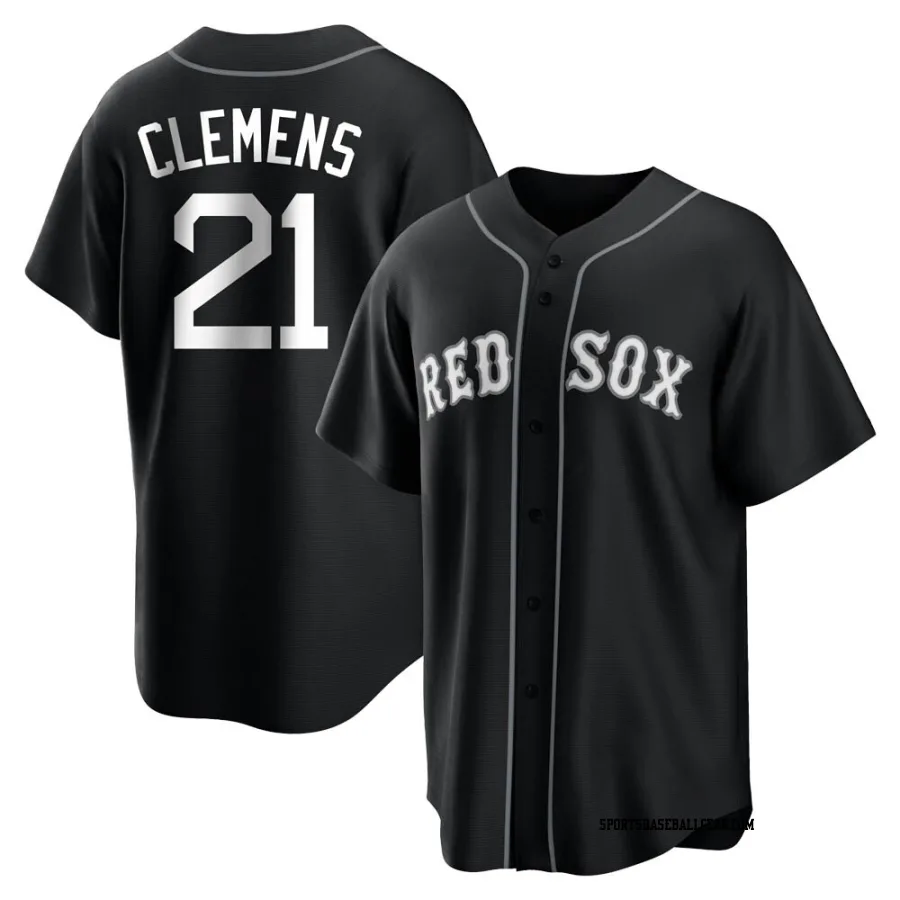 Roger Clemens Youth Boston Red Sox Black/White Replica Jersey