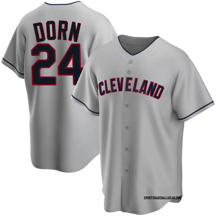 Roger Dorn Men's Cleveland Guardians Gray Replica Road Jersey