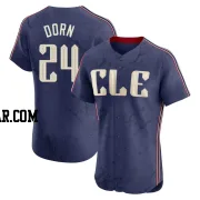 Roger Dorn Men's Cleveland Guardians Navy Elite 2024 City Connect Jersey