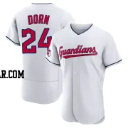 Roger Dorn Men's Cleveland Guardians White Authentic Home Jersey