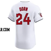 Roger Dorn Men's Cleveland Guardians White Elite Home Jersey