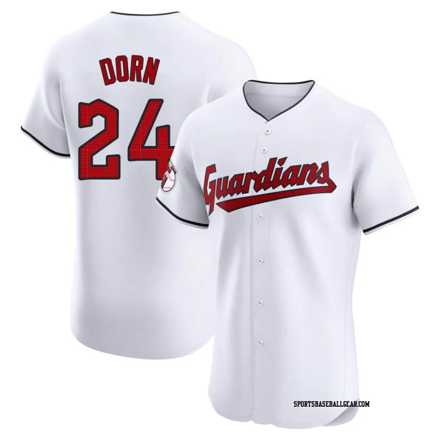 Roger Dorn Men's Cleveland Guardians White Elite Home Jersey