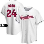 Roger Dorn Men's Cleveland Guardians White Replica Home Jersey