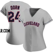 Roger Dorn Women's Cleveland Guardians Gray Authentic Road Jersey