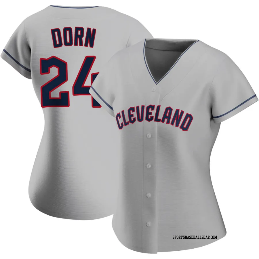 Roger Dorn Women's Cleveland Guardians Gray Authentic Road Jersey