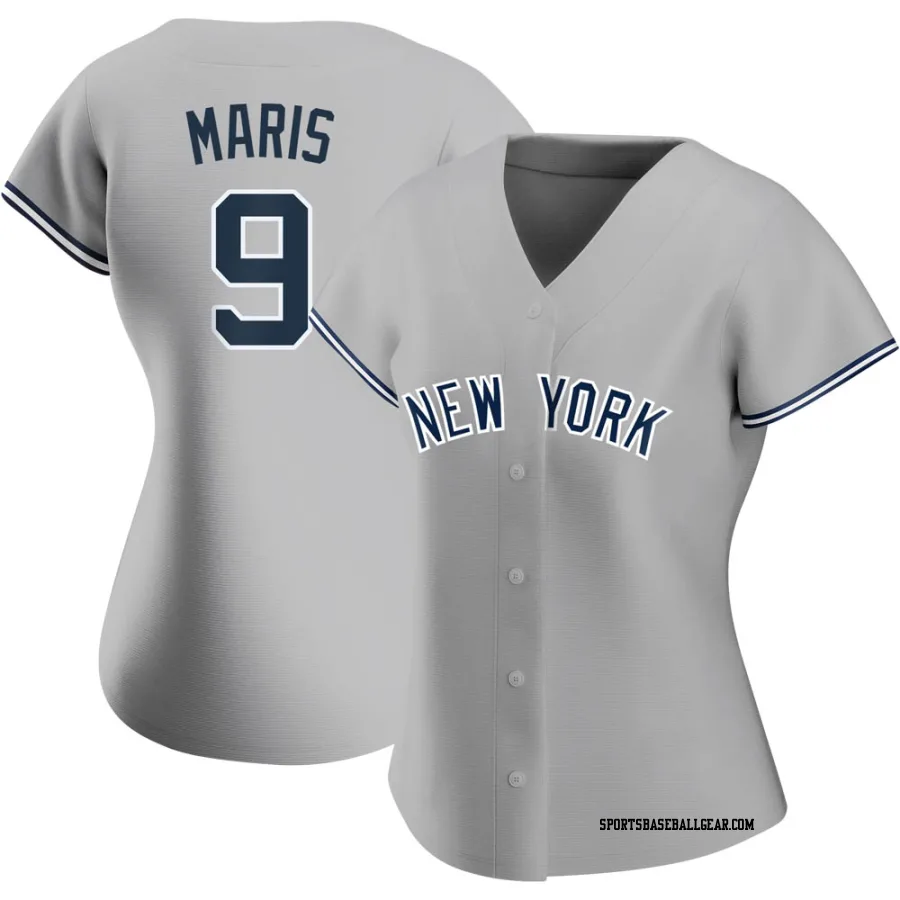 Roger Maris Women's New York Yankees Gray Authentic Road Name Jersey