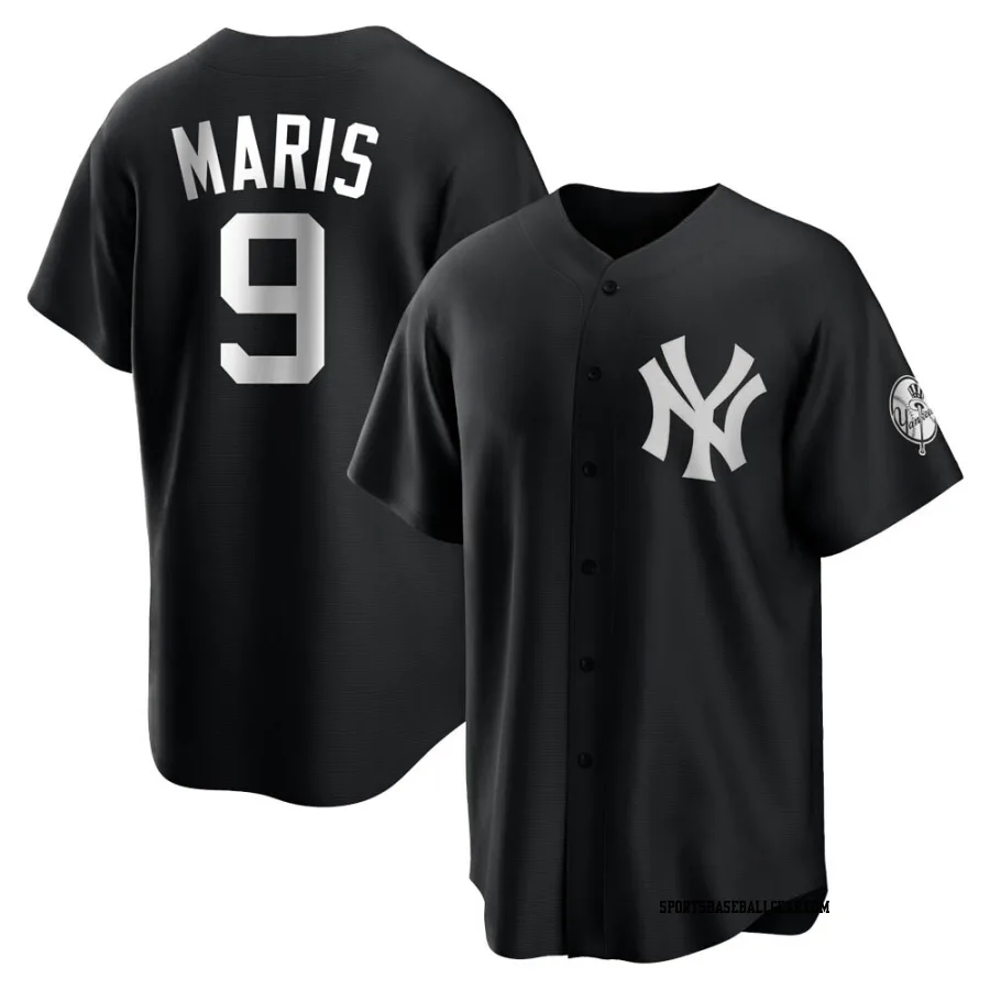 Roger Maris Youth New York Yankees Black/White Replica Jersey