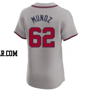 Rolddy Munoz Men's Atlanta Braves Gray Elite Road Jersey