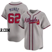 Rolddy Munoz Men's Atlanta Braves Gray Limited Away Jersey