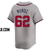 Rolddy Munoz Men's Atlanta Braves Gray Limited Away Jersey