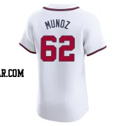 Rolddy Munoz Men's Atlanta Braves White Elite Home Jersey