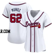 Rolddy Munoz Women's Atlanta Braves White Limited Home Jersey