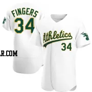 Rollie Fingers Men's Oakland Athletics White Authentic Home Jersey