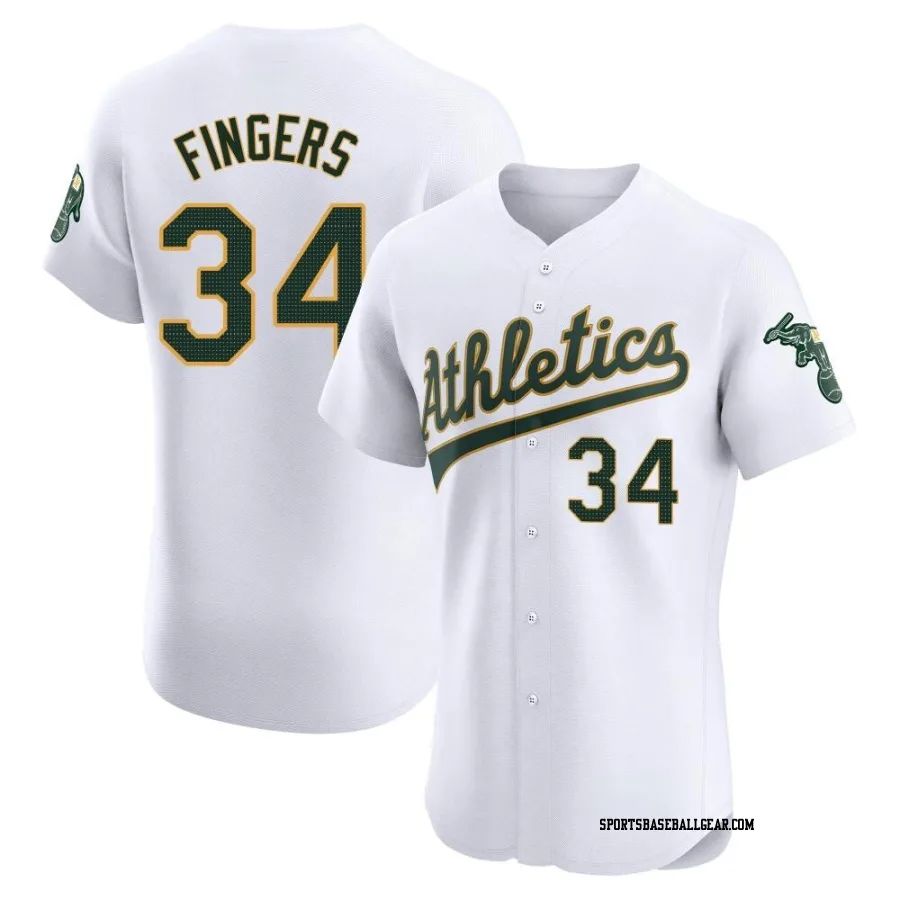 Rollie Fingers Men's Oakland Athletics White Elite Home Jersey