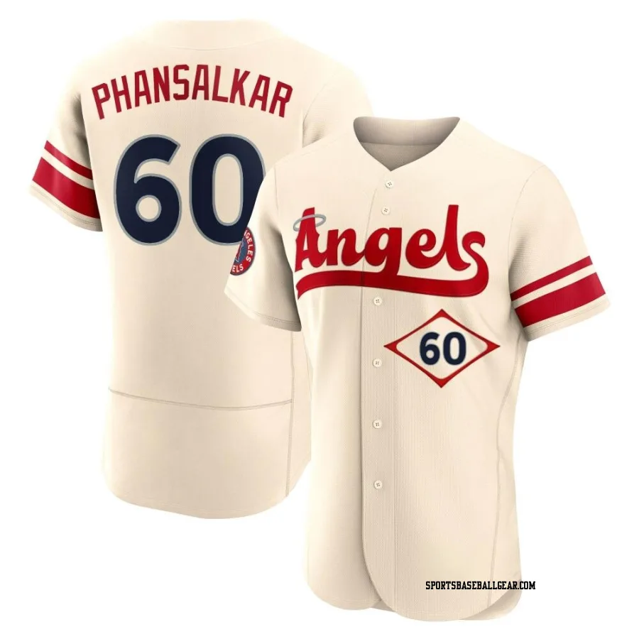 Roman Phansalkar Men's Los Angeles Angels Cream Authentic 2022 City Connect Jersey