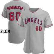 Roman Phansalkar Men's Los Angeles Angels Gray Authentic Road Jersey