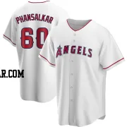 Roman Phansalkar Men's Los Angeles Angels White Replica Home Jersey