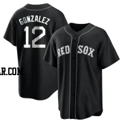 Romy Gonzalez Men's Boston Red Sox Black/White Replica Jersey