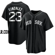 Romy Gonzalez Men's Boston Red Sox Black/White Replica Jersey