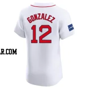 Romy Gonzalez Men's Boston Red Sox White Elite Home Patch Jersey