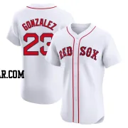 Romy Gonzalez Men's Boston Red Sox White Elite Home Patch Jersey