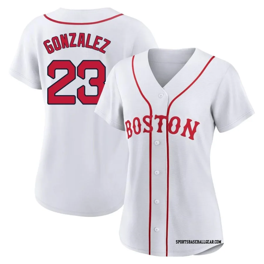 Romy Gonzalez Women's Boston Red Sox White Authentic 2021 Patriots' Day Jersey