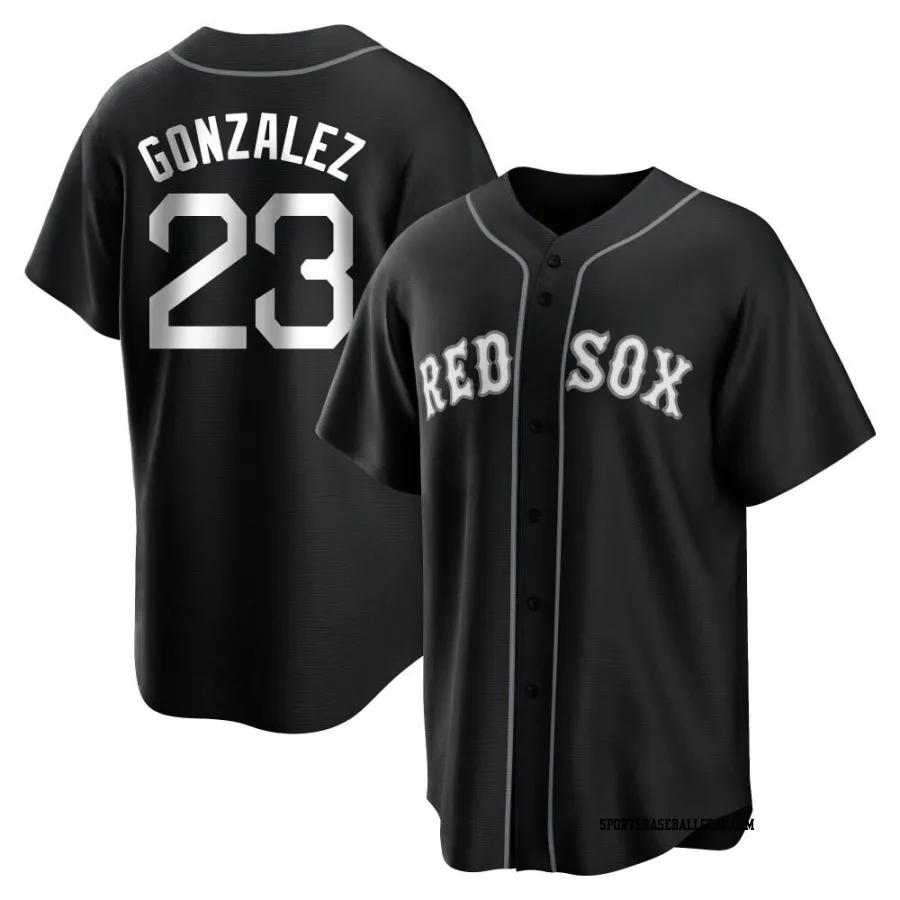 Romy Gonzalez Youth Boston Red Sox Black/White Replica Jersey