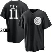 Ron Cey Men's Chicago Cubs Black/White Replica Jersey