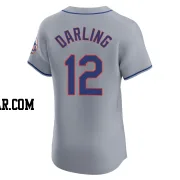 Ron Darling Men's New York Mets Gray Elite Road Jersey