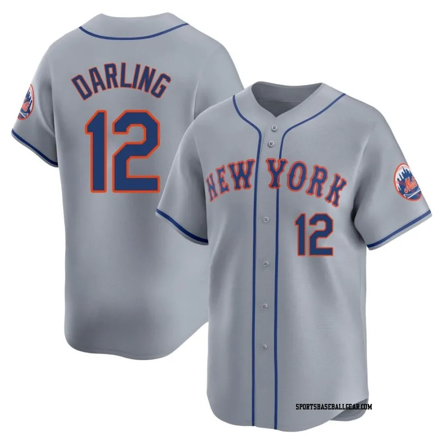 Ron Darling Men's New York Mets Gray Limited Away Jersey