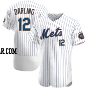 Ron Darling Men's New York Mets White Authentic Home Jersey