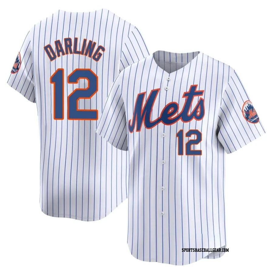 Ron Darling Men's New York Mets White Limited Home Jersey