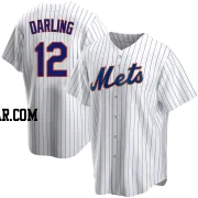 Ron Darling Men's New York Mets White Replica Home Jersey