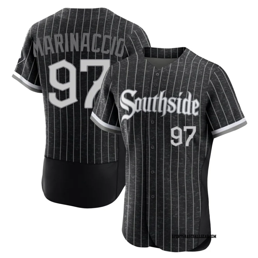 Ron Marinaccio Men's Chicago White Sox Black Authentic 2021 City Connect Jersey