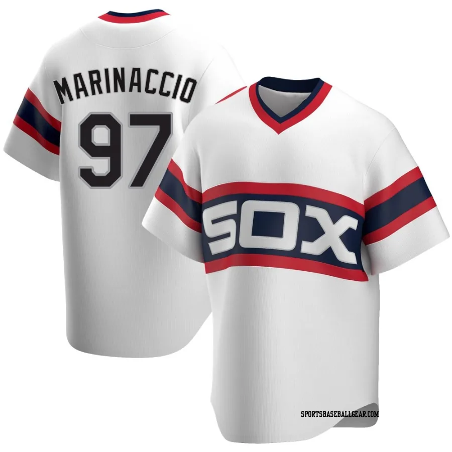 Ron Marinaccio Men's Chicago White Sox White Replica Cooperstown Collection Jersey